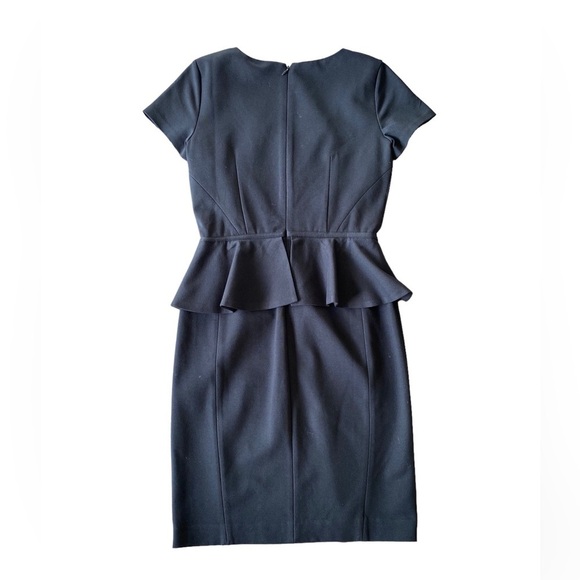 Ann Taylor petite black short sleeve peplum dress, size 0P - Picture 7 of 7